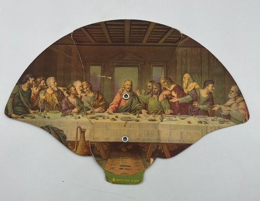 Antique Last Supper Fan